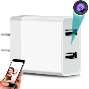 2024 Upgraded 1080P HD Nanny Cam Charger Wireless and Security Camera with Remote Viewing, Nanny Cam Nanny Camera Indoor/Outdoor, Motion Detection