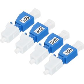 MECCANIXITY 3dB LC Fiber Attenuator, LC/UPC SM Single Mode Fixed Fiber Optic Attenuator Male to Female for Fiber Optic Transmission Pack of 4