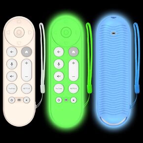 [3 قطع] حافظة جهاز تحكم عن بعد من السيليكون لجهاز Google TV Streamer 4K Voice Remote 2024، غطاء عن بعد مقاوم للصدمات لجهاز Google TV Streamer 4K Voice Remote، غطاء حافظة عن بعد مع حبل (أسود + أحمر + أزرق غامق)