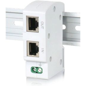 DIN Rail PoE Surge Protector 16KV Protection for PoE+ Device Such as IP Camera, Access Point, VoIP