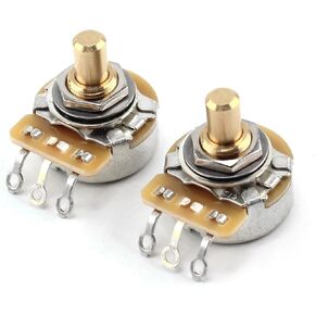CTS 250k Pots for Guitars, Basses, Solid Shaft, 450g, The Art of Tone 10% Audio Taper Guitar Potentiometers, 2X (Pair)