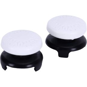 Thumbstick for PS5 Game Joystick, Controller Silicone Thumb Grip , 2Pcs Thumbstick Soft Silicone Cover for Grip Stick Joystick, Controller Gamepad Key (White)