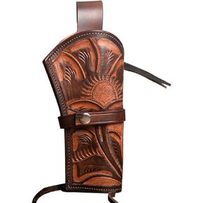Hulara Leather Western Gun Holster Heritage Rough Rider .Colt SAA Ruger Wrangler Single Six Vaquero Uberti Cattleman Cowboy Holsters for 4.75" and 5.5" Barrel Revolvers Heritage Holster