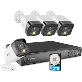 Anpviz 16CH PoE Security Camera System with AI Human/Vehicle Detection,16pcs Wired 5MP IP Cameras with Mic, Smart Dual Light Color Night Vision, True WDR,4K 16CH NVR with 4TB HDD for 24/7 Recording
