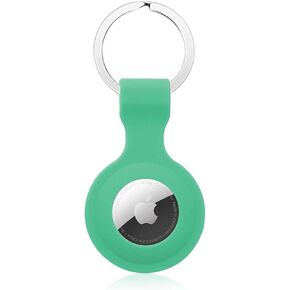 Apple AirTag Holder Case - Scratch-Resistant Airtag Keychain Case Compatible with Apple AirTags, Silicone Air Tag Protective Cover for Pets, Keys, Luggage, Black