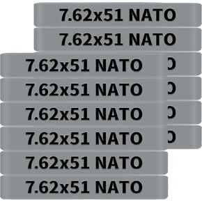 12 Pack Miaozhun 7.62×51 NATO Magazine Marking Bands 7.62 NATO Magazine Ammo Caliber Identification Bands (Black-Red)