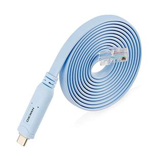 كابل وحدة تحكم سيسكو USB-C، محول تسلسلي OIKWAN بطول 6 أقدام من النوع C إلى RJ45 ملحق أساسي لـ Cisco وNETGEAR وUbiquity وLINKSYS وأجهزة التوجيه/مفاتيح TP-Link لأجهزة الكمبيوتر المحمولة