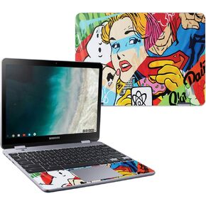 MightySkins Skin Compatible with Samsung Chromebook Plus LTE (2018) - Cartoon Mania | Protective, Durable, and Unique Vinyl wrap Cover | Easy to Apply, Remove, and Change Styles | Made in The USA