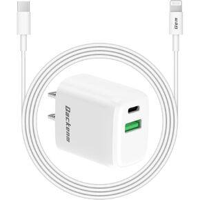 【MFi-Certified】 Fast Charger Fits for iPhone 14 13 12 Fast Charging 20W PD USB C Wall Charger Block with 5FT Charging Cable Compatible with iPhone 14/13/12/11/Plus/Pro/Pro Max/Mini/Xs Max/XR/X, iPad