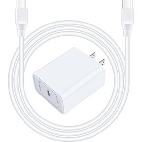 Pixel 8 7a Fast Charger for Google Pixel 9 Pro XL 8a 8 Pro 7a 7 6a 6 5a 5 4a 4 XL 3a 3 2,20W Fast USB C Wall Charger PD Power Adapter with 6ft Type C to C Cable for Samsung Galaxy S24 S23 S22 S21 A53