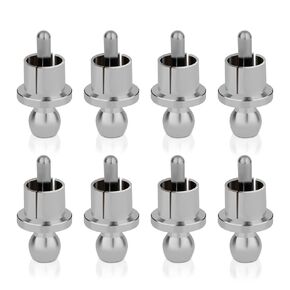 Monosaudio RCA Dust Caps 8Pcs RCA Shorting Plugs Audio RCA Male Plugs Shileding Caps Detachable Center Pin Noise Stopper Dust Proof Protectors for Audio,Speakers,Subwoofers,Amplifier(Rhodium Plated)