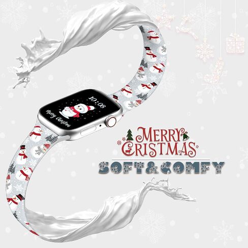 Christmas Fall Halloween Watch Band for Apple Watch, Silicone Holiday Hello Autumn Printed Strap Replacement for iWatch 1 2 3 4 5 6 7 8 Ultra 38mm 40mm 41mm 42mm 44mm 45mm 49mm , Thanksgiving gift for women men in Kuwait