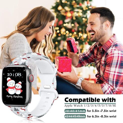 Christmas Fall Halloween Watch Band for Apple Watch, Silicone Holiday Hello Autumn Printed Strap Replacement for iWatch 1 2 3 4 5 6 7 8 Ultra 38mm 40mm 41mm 42mm 44mm 45mm 49mm , Thanksgiving gift for women men in Kuwait