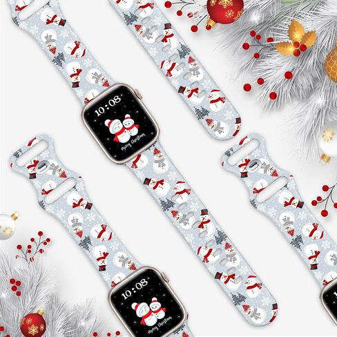 Christmas Fall Halloween Watch Band for Apple Watch, Silicone Holiday Hello Autumn Printed Strap Replacement for iWatch 1 2 3 4 5 6 7 8 Ultra 38mm 40mm 41mm 42mm 44mm 45mm 49mm , Thanksgiving gift for women men in Kuwait