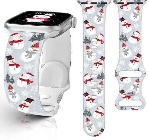 Christmas Fall Halloween Watch Band for Apple Watch, Silicone Holiday Hello Autumn Printed Strap Replacement for iWatch 1 2 3 4 5 6 7 8 Ultra 38mm 40mm 41mm 42mm 44mm 45mm 49mm , Thanksgiving gift for women men in Kuwait