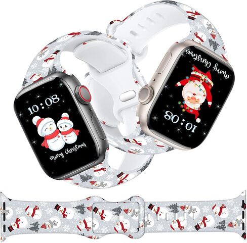 Christmas Fall Halloween Watch Band for Apple Watch, Silicone Holiday Hello Autumn Printed Strap Replacement for iWatch 1 2 3 4 5 6 7 8 Ultra 38mm 40mm 41mm 42mm 44mm 45mm 49mm , Thanksgiving gift for women men in Kuwait