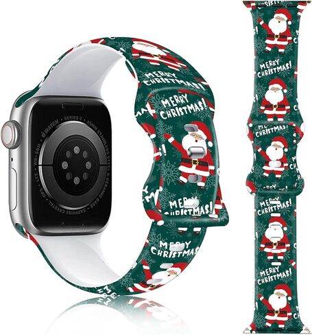 عيد الميلاد الخريف عيد الهالوين حزام ساعة لساعة أبل، سيليكون عطلة مرحبا الخريف المطبوعة حزام استبدال لiWatch 1 2 3 4 5 6 7 8 الترا 38 مم 40 مم 41 مم 42 مم 44 مم 45 مم 49 مم، هدية عيد الشكر للنساء والرجال in Kuwait