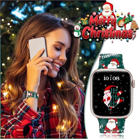 عيد الميلاد الخريف عيد الهالوين حزام ساعة لساعة أبل، سيليكون عطلة مرحبا الخريف المطبوعة حزام استبدال لiWatch 1 2 3 4 5 6 7 8 الترا 38 مم 40 مم 41 مم 42 مم 44 مم 45 مم 49 مم، هدية عيد الشكر للنساء والرجال in Kuwait