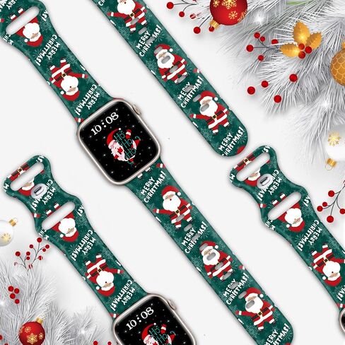 عيد الميلاد الخريف عيد الهالوين حزام ساعة لساعة أبل، سيليكون عطلة مرحبا الخريف المطبوعة حزام استبدال لiWatch 1 2 3 4 5 6 7 8 الترا 38 مم 40 مم 41 مم 42 مم 44 مم 45 مم 49 مم، هدية عيد الشكر للنساء والرجال in Kuwait