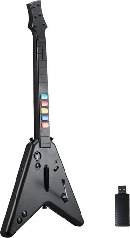 وحدة تحكم جيتار لاسلكية من DOYO لأجهزة PS4، وPS3، والكمبيوتر الشخصي، وRock Band 4، وClone Hero، ومهرجان Fortnite، ومتوافقة مع Guitar Hero & Rock، والتوصيل والتشغيل in Saudi Arabia