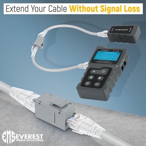 مقرنة حجر الزاوية Everest RJ45 CAT6 باللون الأبيض (24 حزمة) - مقرنة RJ45، مقرنة إيثرنت، مقرنة Cat6، مقرنة إيثرنت كيستون، مقرنة Cat 6، مقابس Cat6 Keystone، مقبس Cat 6 Keystone، مقرنة RJ45 Keystone in Saudi Arabia