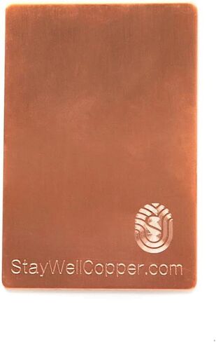 رقعة الهاتف المصنوعة من النحاس النقي من StayWell - شارة أو جهاز لوحي أو لوحة الهاتف الخلوي - ملحقات الهاتف الخلوي للصحة والعافية - ملحقات الهاتف ذات الألواح النحاسية - (حجمان للاختيار من بينها) in Saudi Arabia