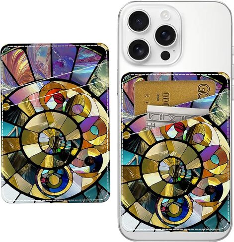 Phone Card Holder, Cute Leather Phone Wallet Stick On, Dual Pocket Credit Card Sticky Wallet, Compatible with Most of Cell Phone Cute Pink Bow in Kuwait