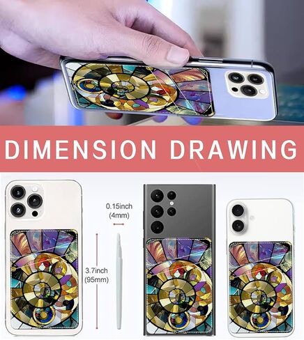 Phone Card Holder, Cute Leather Phone Wallet Stick On, Dual Pocket Credit Card Sticky Wallet, Compatible with Most of Cell Phone Cute Pink Bow in Kuwait