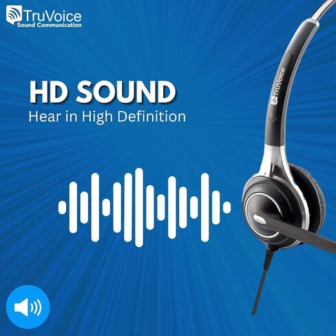 TruVoice Agent HD-750 Headset with HD Sound and Ultra Noise Canceling Microphone - Compatible with Cisco 6XXX, 78xx and 88xx Series Phones and 7931 7940 7941 7942 7945 7960 7961 7962 7965 7970 7975 in Saudi Arabia