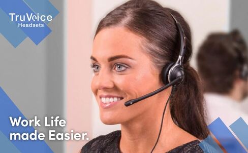 TruVoice Agent HD-750 Headset with HD Sound and Ultra Noise Canceling Microphone - Compatible with Cisco 6XXX, 78xx and 88xx Series Phones and 7931 7940 7941 7942 7945 7960 7961 7962 7965 7970 7975 in Saudi Arabia