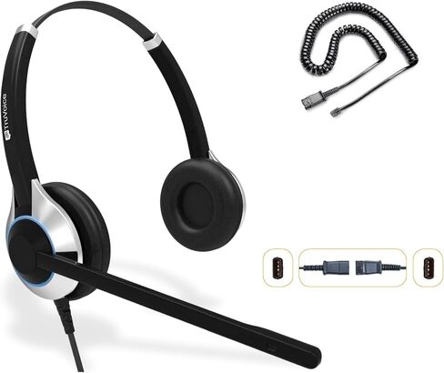 TruVoice Agent HD-750 Headset with HD Sound and Ultra Noise Canceling Microphone - Compatible with Cisco 6XXX, 78xx and 88xx Series Phones and 7931 7940 7941 7942 7945 7960 7961 7962 7965 7970 7975 in Saudi Arabia
