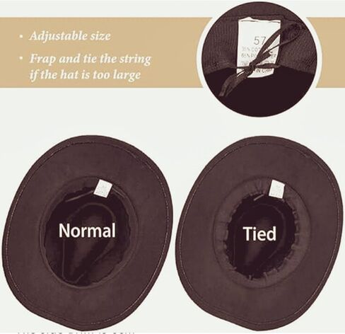 قبعة رعاة البقر الغربية النائية للنساء رعاة البقر فيدورا جوس قبعة روديو لأغطية الرأس المتوسطة/الكبيرة in Kuwait