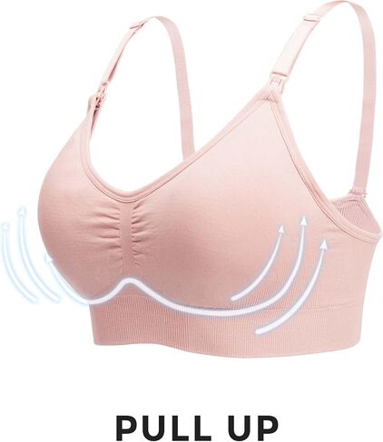 Stelle Nursing Bras Maternity Bra for Breastfeeding Pregnancy Wireless Bralette with Pads, Extenders & Clips in Saudi Arabia