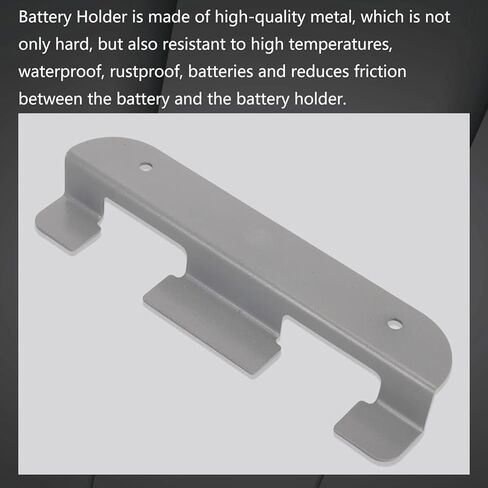 حامل بطارية معدني عالي الجودة بفتحتين من Fennoral لبطارية Snow Joe 24VBAT 24 فولت 2.0 أمبير، حامل بطارية يناسب ورش العمل/الأرفف المختلفة - رمادي (2) in Kuwait