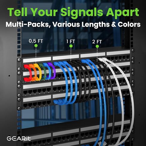 GearIT Cat 6 Ethernet Cable 1.5 ft 18-Inch (24-Pack) - Cat6 Patch Cable, Cat 6 Patch Cable, Cat6 Cable, Cat 6 Cable, Cat6 Ethernet Cable, Network Cable, Internet Cable - Orange 1.5 Feet in Saudi Arabia
