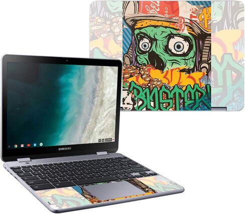 MightySkins Skin Compatible with Samsung Chromebook Plus LTE (2018) - Cartoon Mania | Protective, Durable, and Unique Vinyl wrap Cover | Easy to Apply, Remove, and Change Styles | Made in The USA in Saudi Arabia
