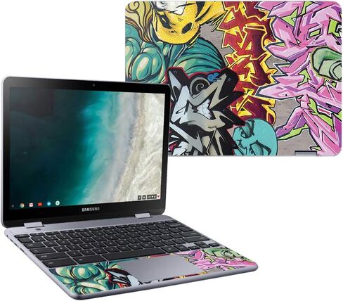 MightySkins Skin Compatible with Samsung Chromebook Plus LTE (2018) - Cartoon Mania | Protective, Durable, and Unique Vinyl wrap Cover | Easy to Apply, Remove, and Change Styles | Made in The USA in Saudi Arabia