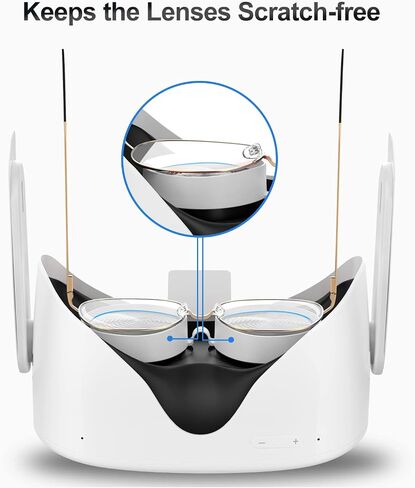 وسادة غطاء الوجه وفاصل النظارات من SUPERUS متوافقة مع ملحقات Oculus/Meta Quest 2، راحة معززة، وتمنع نظارتك من خدش عدسات الواقع الافتراضي (أسود) in Saudi Arabia