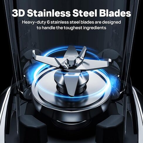 خلاط AMZCHEF سموثي كونترتوب، خلاط احترافي 1800 واط للمطبخ مع زجاجة سفر 600 مل، خلاط عالي السرعة للمخفوقات والعصائر وسحق الثلج والفواكه المجمدة، رمادي in Kuwait