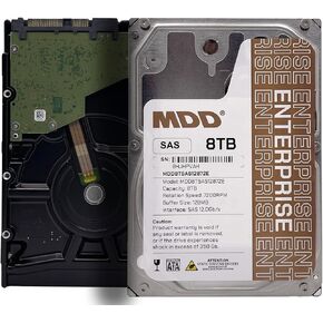 MDD MAXDIGITALDATA 8TB 7200RPM 128MB Cache SAS 12.0Gb/s 3.5inch Internal Enterprise Hard Drive (MD8TSAS12872E) - [NOT a SATA HDD] (Renewed)