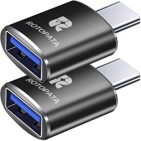 ROTOPATA 4 Pack USB to USB C Adapter, USB C to USB 3.0 Female OTG Adapter for MacBook Pro2019, MacBook Air 2020, iPad Pro 2020 and Other Type C Devices