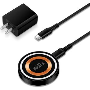Magsafe Charger Samsung USB C Magnetic Wireless Fast Charger 15W for Samsung Galaxy S24 Ultra S23FE S22 S21 Plus, Mag-Safe iPhone Charging Pad for iPhone 15/14/13 Pro Max Plus, 20W Type-C PD Adapter