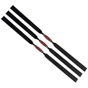Obert 3pcs Powerful Pro Slingshot Rubber Bands Flat Replacement Black 0.8mm Thickness Hunting Catapult Elastic Bungee