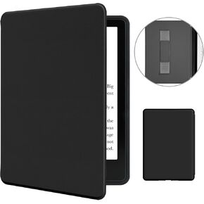 MOROCK Case for All-New 6.8" Kindle Paperwhite and Paperwhite Signature Edition (11th Generation, 2021 Released), Premium Lightweight PU Leather Cover with Hand Strap, Auto Sleep/Wake, Oat Coffee