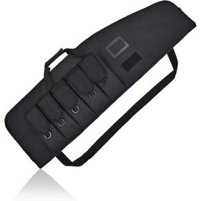 AUMTISC Tactical Soft Gun Case, Rifle Carrying Range Bag with 5 Pouches and Adjustable Shoulder Sling, 38/42 Inch