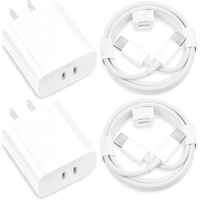 iPhone 16 Pro Max Charger Fast Charging, 2 Pack 20W Type C Fast Charger Block with 2 Pack 6FT USB C to C Cable Compatible for iPhone 16/16 Plus/16 Pro/16 Pro Max/15/15 Plus/15 Pro Max/15 Pro Max