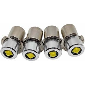 P13.5S PR2 LED Bulb Flashlight Replacement Led Conversion kit 2D 3D 4d Cell Bulbs 3W 3V 4.5V 6V for 2-4C&D LED Bulbs 4Pack