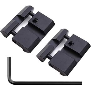 2PCS 11mm Dovetail to 20mm Picatinny/Weaver Low Pro Snap-in Rail Adaptor