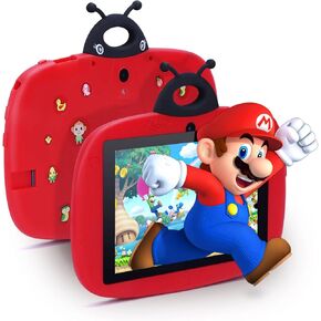 C idea 7 Inch Tablets for Kids,Android 12 Kids Tablet Age 2-5,32GB ROM+512GB Storage Expandable,Iwawa Pre-Installed Small Smart Kids Tablets for Girls Boys Children Educational(Ladybug)