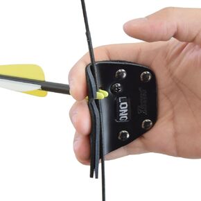 Archery Finger Tab Shooting Tabs Finger Saver Protect Guard Glove Cow Leather for Recurve Bow Right Left Handed